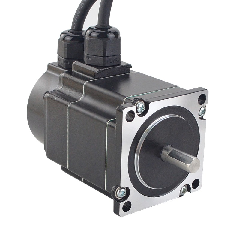 P-serie IP65 Waterdichte Nema 23 Gesloten Lus Stappenmotor 1.2Nm (169.97oz.in) met Encoder 1000PPR (4000CPR)