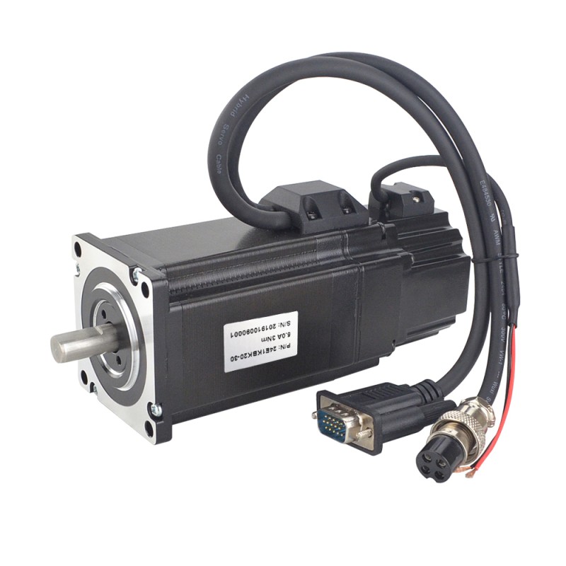 P serie Nema 24 Closed Loop stappenmotor 3Nm (424.92oz.in) met elektromagnetische rem