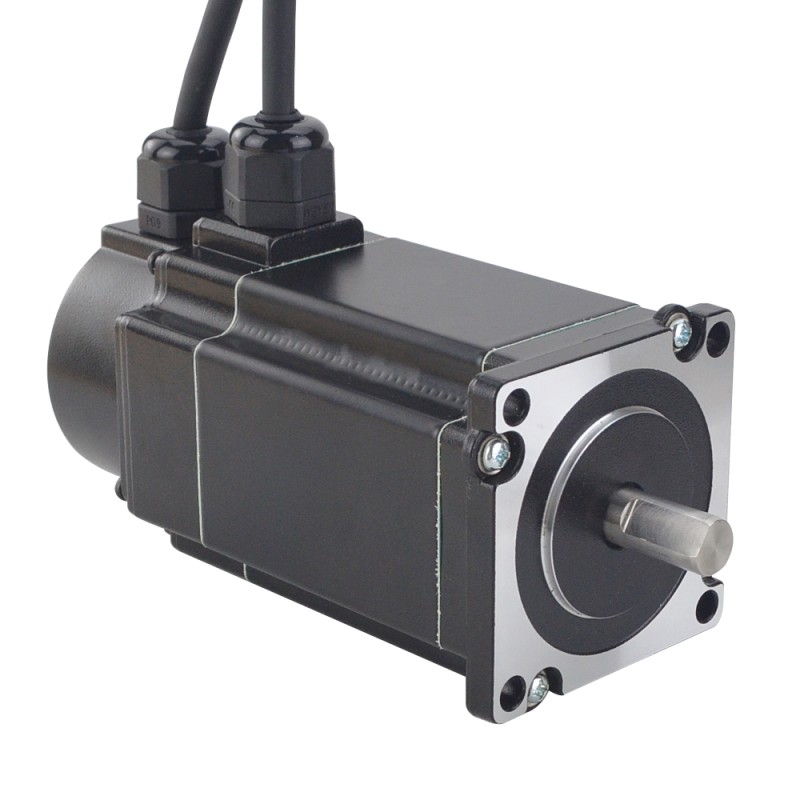 P-serie IP65 Waterdichte Nema 24 Gesloten Lus Stappenmotor 3 Nm (424.92oz.in) met Encoder 1000PPR (4000CPR)