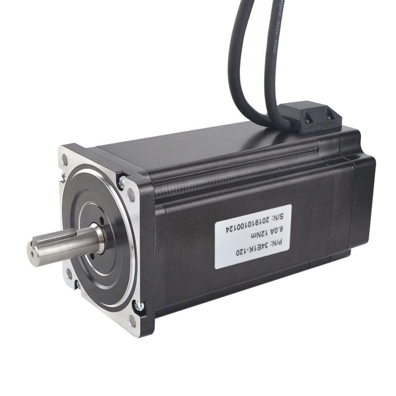P serie Nema 34 Gesloten Lus Stappenmotor 12Nm (1699.34oz.in) met Encoder 1000PPR (4000CPR)