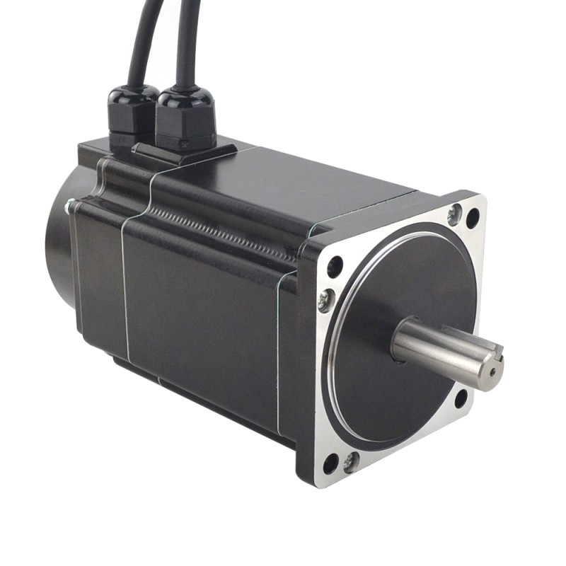 P-serie IP65 Waterdichte Nema 34 Gesloten Lus Stappenmotor 8.5Nm (1203.94oz.in) met Encoder 1000PPR (4000CPR)