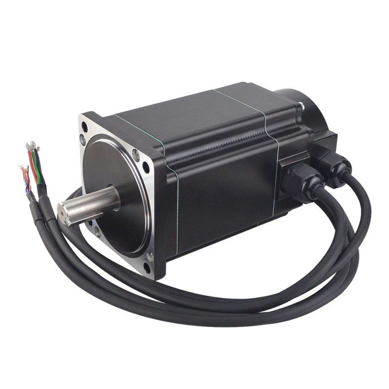 P-serie IP65 Waterdichte Nema 34 Gesloten Lus Stappenmotor 8.5Nm (1203.94oz.in) met Encoder 1000PPR (4000CPR)