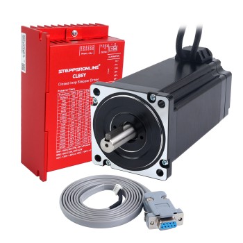 YS Serie 1-as Closed Loop Stappenmotor Kit V2.0 12,0Nm (1699,34oz.in) Nema 34 Motor met 1,5m Kabels & Driver