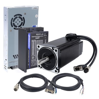TS-serie 1-as 12.0Nm (1699.34oz.in) Nema 34 Closed Loop Stappenmotor Kit met Voeding