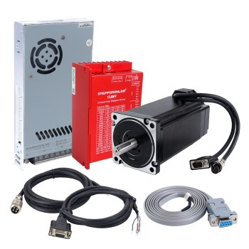 YS-serie 1-as 12,00Nm(1699,34oz.in) Nema 34 Closed Loop Stappenmotor Kit V2.0 met Voeding
