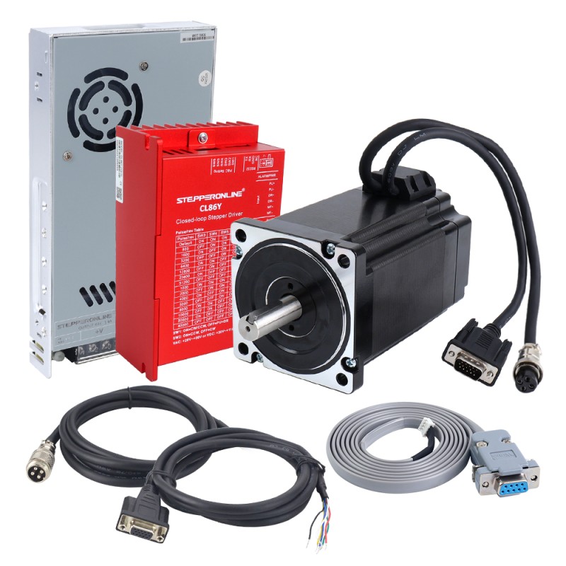 YS-serie 1-as 9,00Nm(1274,5oz.in) Nema 34 Closed Loop Stappenmotor Kit V2.0 met Voeding - 1-CLYS90-V20 | StepperOnline