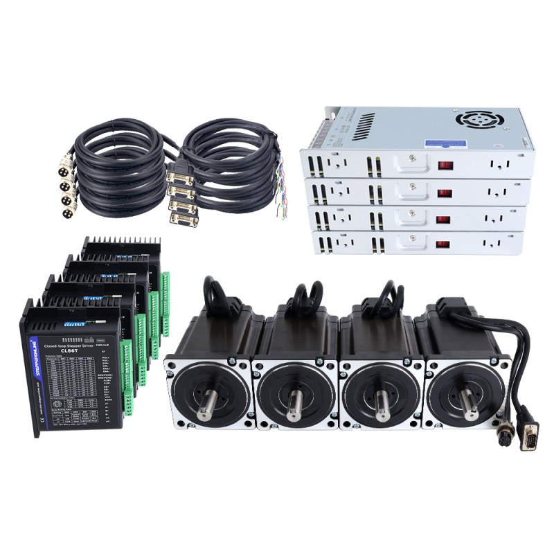TS Series 4 assen 9.0Nm (1274.5oz.in) Nema 34 Closed Loop Stepper Kit met voeding