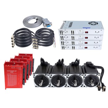YS-serie 4-assige 9,00Nm(1274,5oz.in) Nema 34 Closed Loop Stappenmotor Kit V2.0 met Voeding