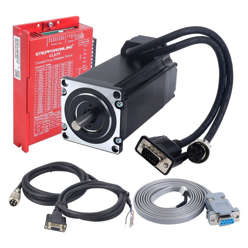 YS Series 1-As Gesloten Lopen Stappenmotor CNC Kit V2.0 3,00Nm(424,83oz.in) Nema 23 Motor met 2,0m Kabels & Driver - 1-CL57Y-S30-V20 | StepperOnline