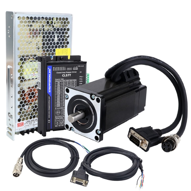 TS Series 1 as 3.0Nm (424.83oz.in) Nema 24 Closed Loop Stepper Kit met/voeding
