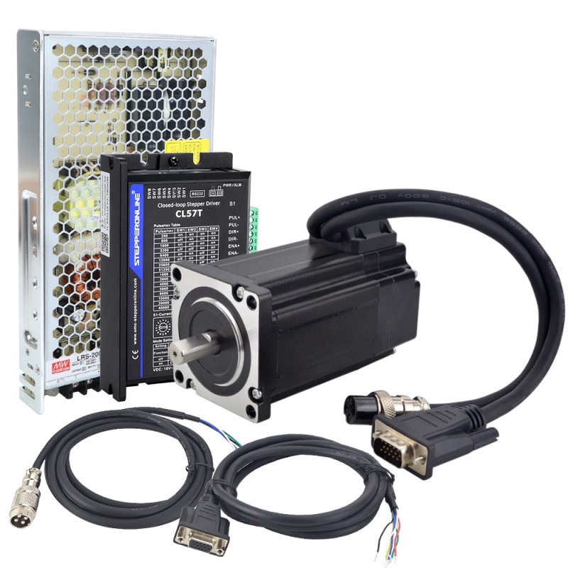 TS Series 1 as 3.0Nm (424.83oz.in) Nema 24 Closed Loop Stepper Kit met/voeding