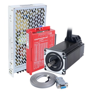 YS Series 1-As Gesloten Lopen Stappenmotor CNC Kit V2.0 3,00Nm(424,83oz.in) Nema 23 Motor met 1,5m Kabels & Voeding