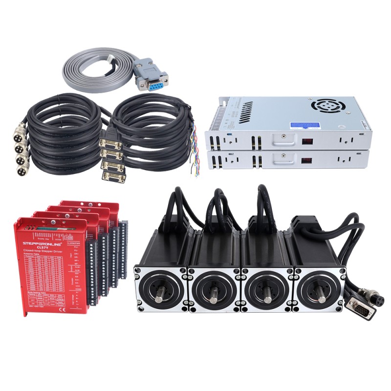 YS Series 4-As 3,00Nm(424,83oz.in) Nema 23 Gesloten Lopen Stappenmotor Kit V2.0 met Voeding - 4-CLYS30A-V20 | StepperOnline