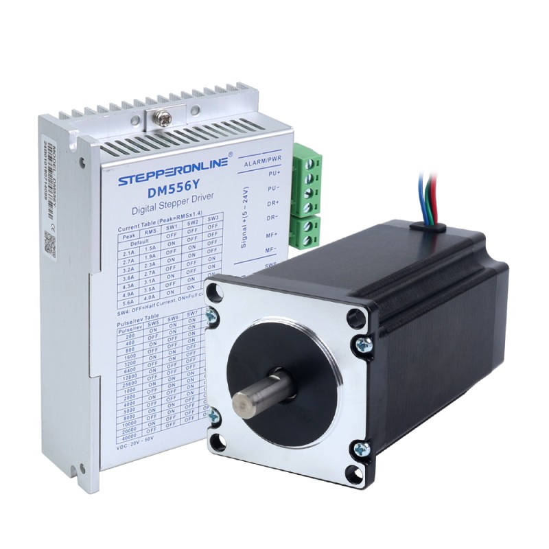 YS Serie 1-as Stepper Kit 3,00Nm (424,83oz.in) Nema 23 Stepper Motor & Driver - 1-DM556Y-23HS39 | StepperOnline