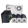 3 As Stepper CNC Kit 3.0Nm (425oz.in) 4.2A Nema 23 Stepper Motor & Driver DM556T & 48V Voeding