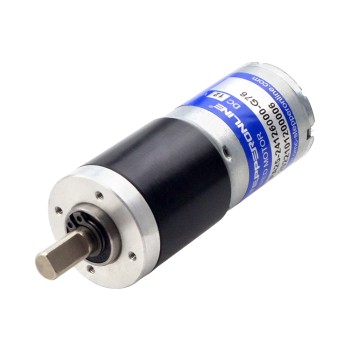 CN In de uitverkoop - Geborstelde 12V DC motor 1,6Kg.cm/59RPM met 76:1 Planetaire versnellingsbak