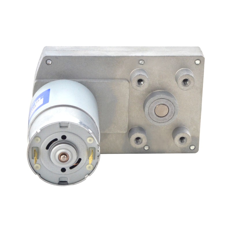 Geborstelde 12V DC motor 60Kg.cm/3.5RPM met 1166:1 Rechthoekige tandwielkast