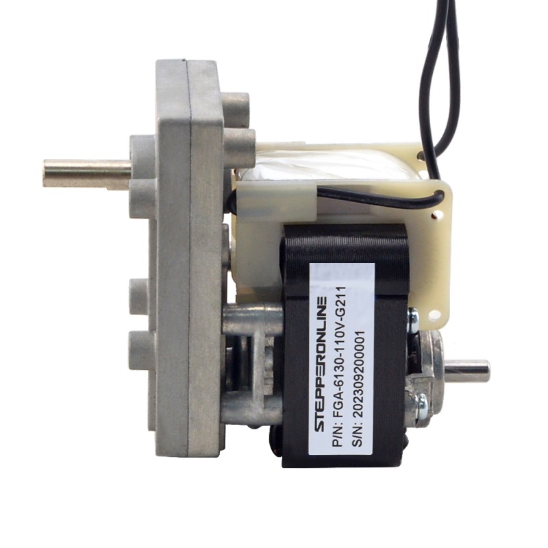 Geborstelde 110V AC motorreductor 40Kg.cm/15RPM met 211:1 Rechthoekige tandwielkast