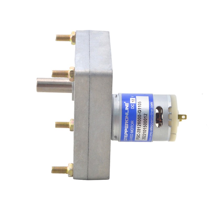 Geborstelde 12V DC motor 50Kg.cm/4.1RPM met 1105:1 Rechthoekige tandwielkast
