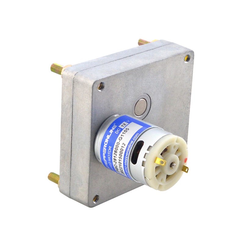 Geborstelde 12V DC motor 50Kg.cm/4.1RPM met 1105:1 Rechthoekige tandwielkast