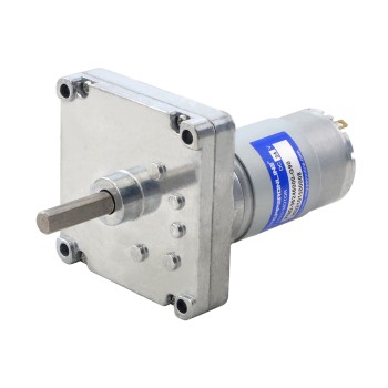 Geborstelde 24V DC motor 20Kg.cm/55RPM met 90:1 Rechthoekige tandwielkast