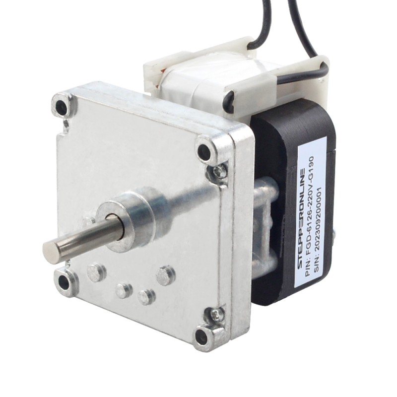 Geborstelde 220V AC motor 20Kg.cm/14RPM met 190:1 Rechthoekige tandwielkast