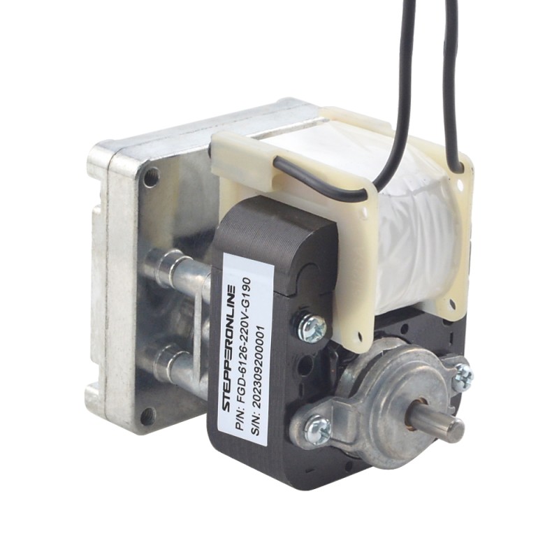 Geborstelde 220V AC motor 20Kg.cm/14RPM met 190:1 Rechthoekige tandwielkast