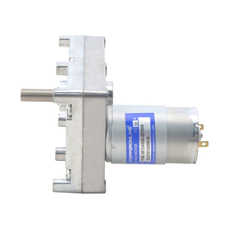 Geborstelde 12V DC motor 100Kg.cm/3.3RPM met 1269:1 Rechthoekige tandwielkast