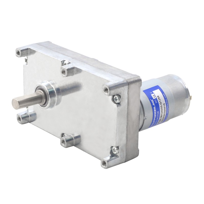 Geborstelde 12V DC motor 100Kg.cm/3.3RPM met 1269:1 Rechthoekige tandwielkast