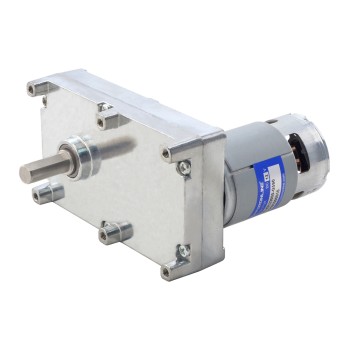 Geborstelde 12V DC motor 100Kg.cm/4RPM met 590:1 Rechthoekige tandwielkast