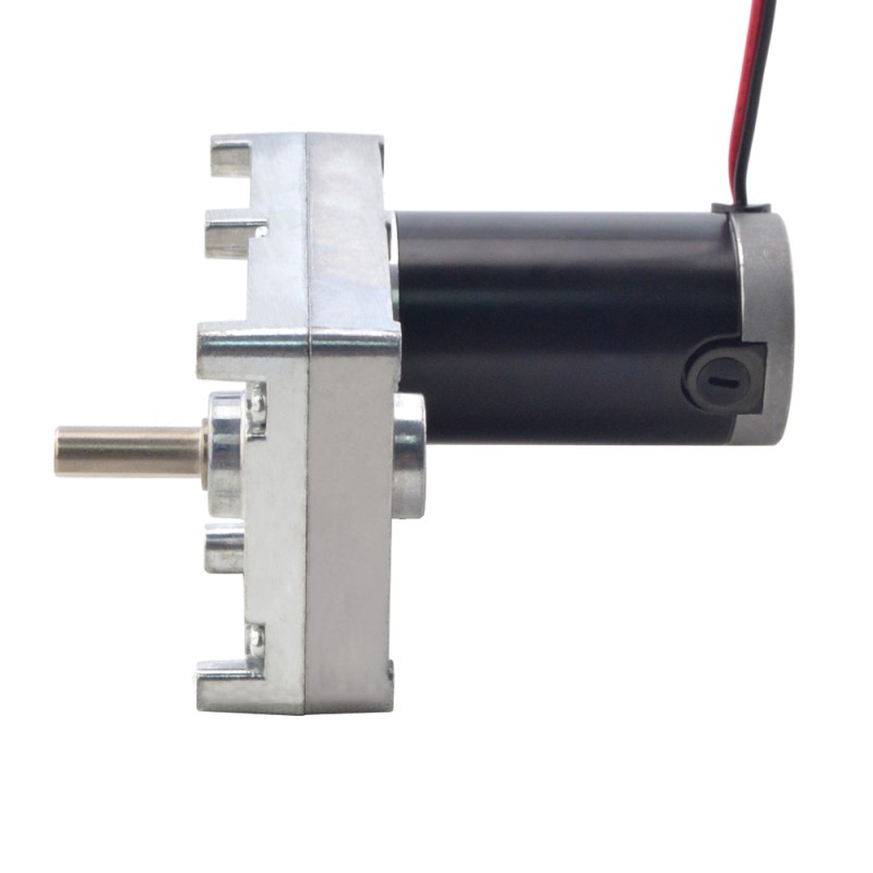 Geborstelde 12V DC motor 160Kg.cm/9RPM met 390:1 Rechthoekige tandwielkast