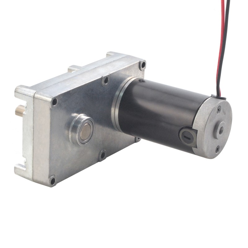 Geborstelde 12V DC motor 160Kg.cm/9RPM met 390:1 Rechthoekige tandwielkast