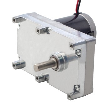 Geborstelde 12V DC motor 160Kg.cm/9RPM met 390:1 Rechthoekige tandwielkast