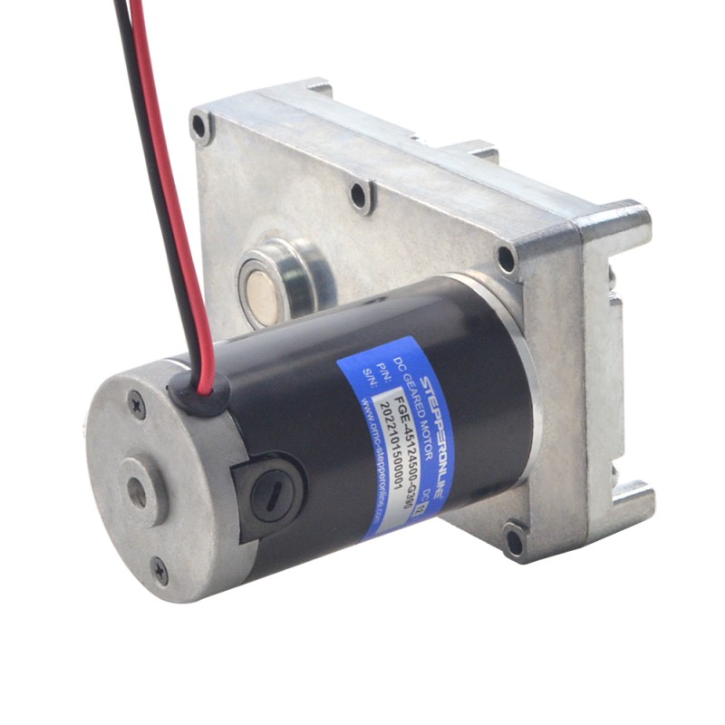 Geborstelde 12V DC motor 160Kg.cm/9RPM met 390:1 Rechthoekige tandwielkast