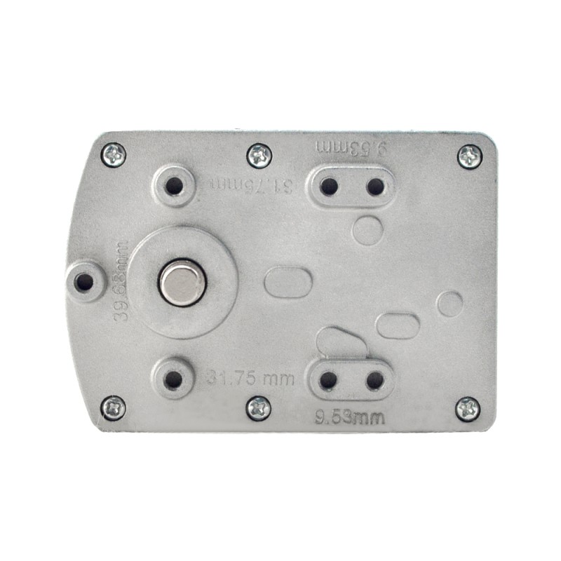 Geborstelde 24V DC motorreductor 7Kg.cm/100RPM met 36:1 Rechthoekige tandwielkast