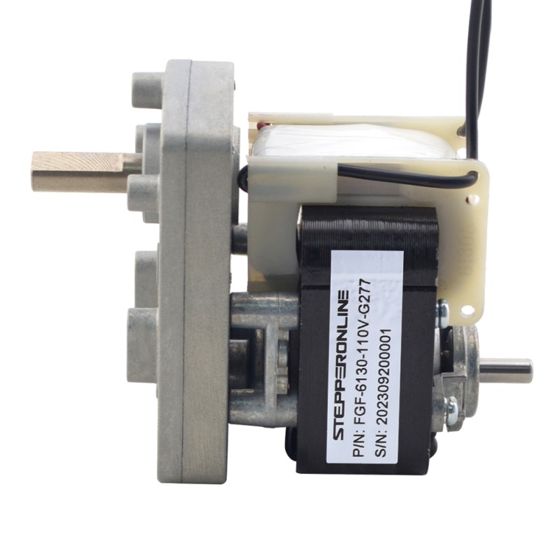 Geborstelde 110V AC motorreductor 40Kg.cm/8RPM met 277:1 Rechthoekige tandwielkast