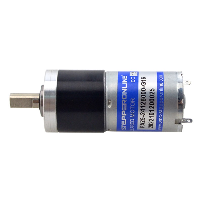 Geborstelde 12V DC motor 0,38Kg.cm/281RPM met 16:1 planetaire tandwielkast