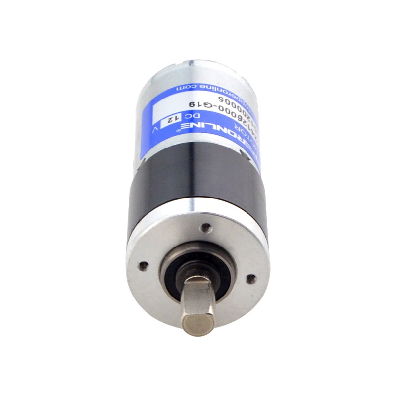 Geborstelde 12V DC motor 0,46Kg.cm/237RPM met 19:1 planetaire tandwielkast