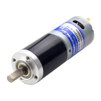 Geborstelde 24V DC motorreductor 5,1Kg.cm/33RPM met 139:1 planetaire tandwielkast