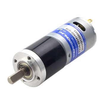 Geborstelde 24V DC motorreductor 0,8Kg.cm/239RPM met 19,2:1 planetaire tandwielkast