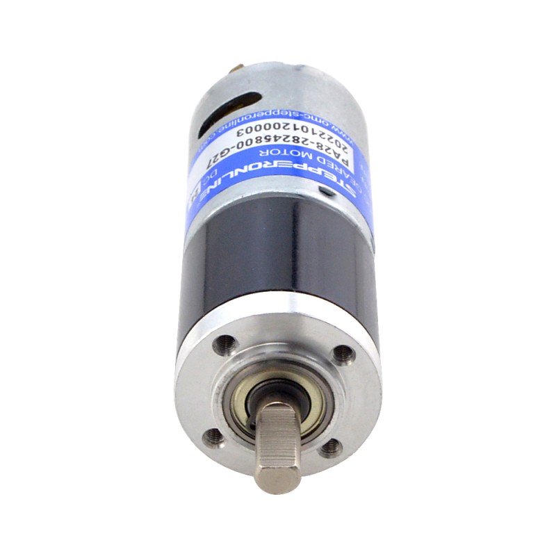 Geborstelde 24V DC motorreductor 1,1Kg.cm/171RPM met 26,8:1 planetaire tandwielkast