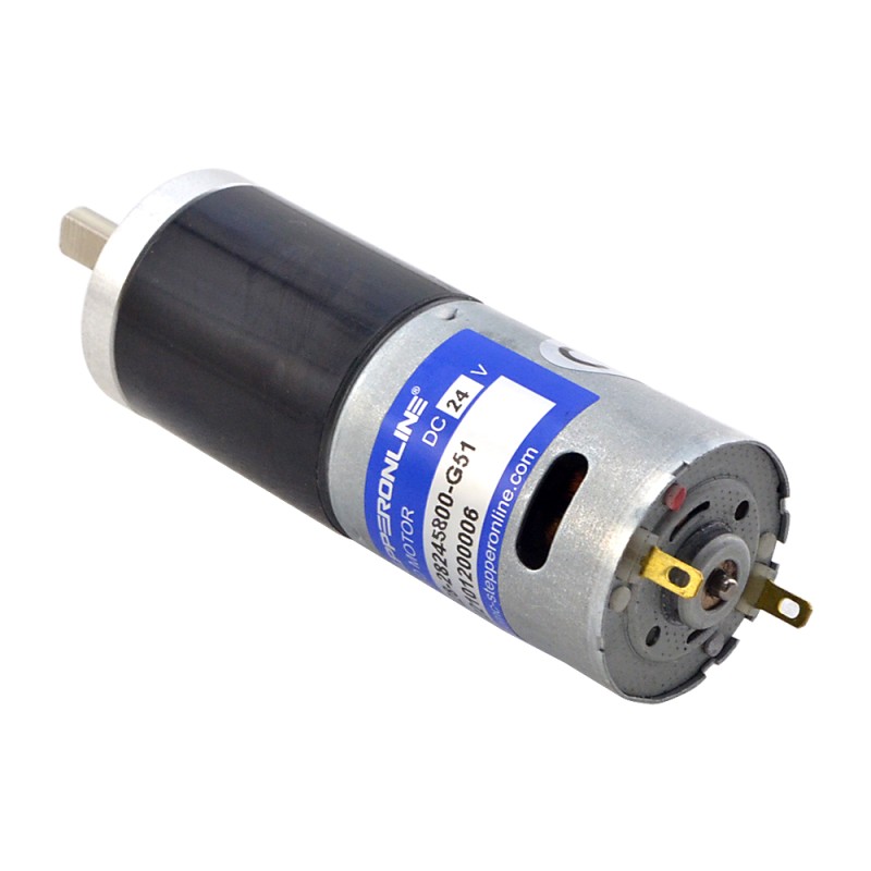 Geborstelde 24V DC motorreductor 1,8Kg.cm/90RPM met 51:1 planetaire tandwielkast
