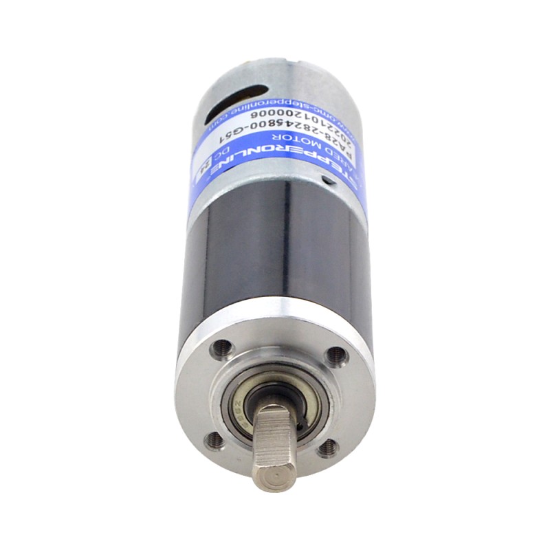 Geborstelde 24V DC motorreductor 1,8Kg.cm/90RPM met 51:1 planetaire tandwielkast