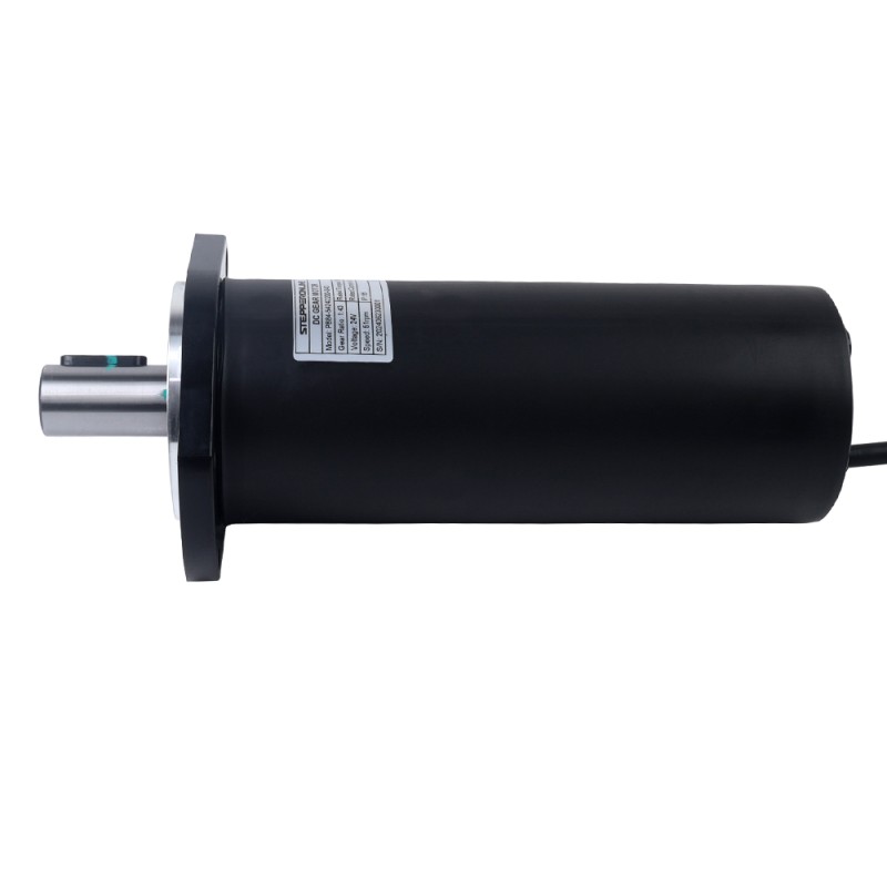 Geborstelde 24V DC reductiemotor 20Nm(2832.23oz.in) 51RPM met 43:1 planetaire versnellingsbak IP66 155°C [311°F] - PB84-84242200-G43 | StepperOnline