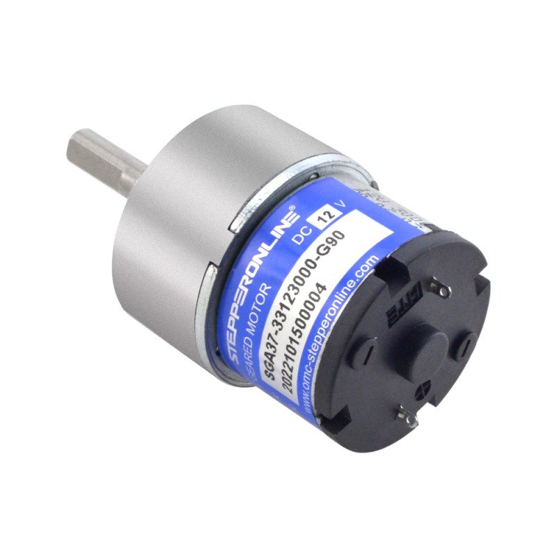CN In de uitverkoop - Geborstelde 12V DC motor 2Kg.cm/24RPM 90:1 tandwielkast - CN-SGA37-33123000-G90 | StepperOnline