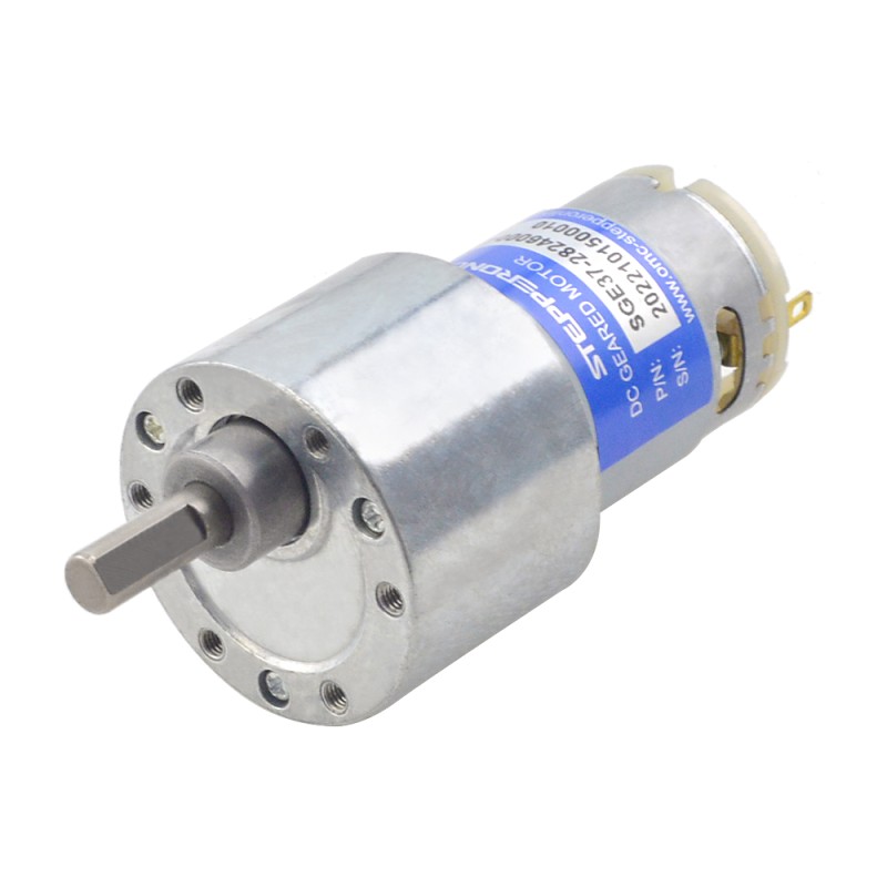 Geborstelde 24V DC motorreductor 8,5Kg.cm/25RPM 180:1 tandwielkast