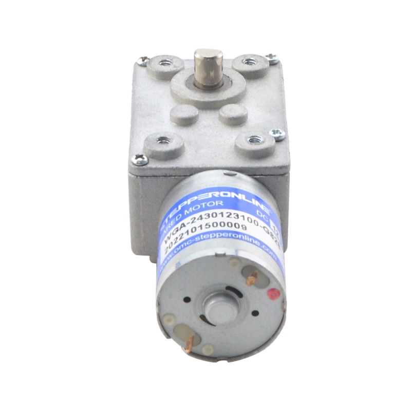 Geborstelde 12V DC motorreductor 3Kg.cm/3RPM met 828:1 wormwielkast