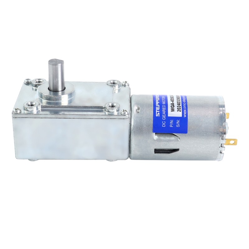 Geborstelde 24V DC motorreductor 30Kg.cm/12RPM met 422:1 wormwielkast - WGA-4058247000-G422 | StepperOnline