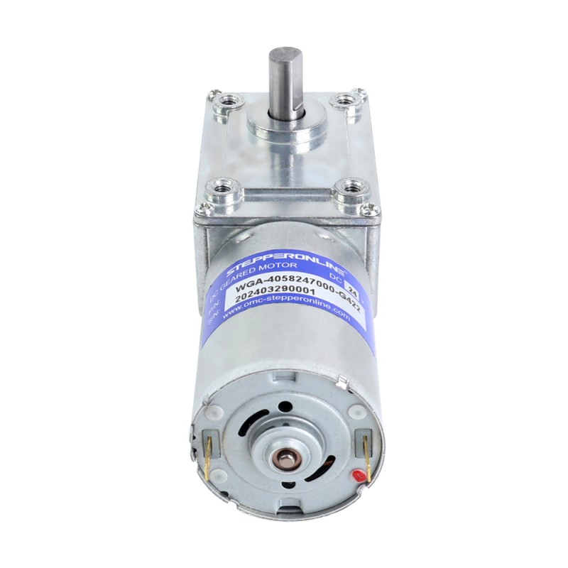 Geborstelde 24V DC motorreductor 30Kg.cm/12RPM met 422:1 wormwielkast - WGA-4058247000-G422 | StepperOnline