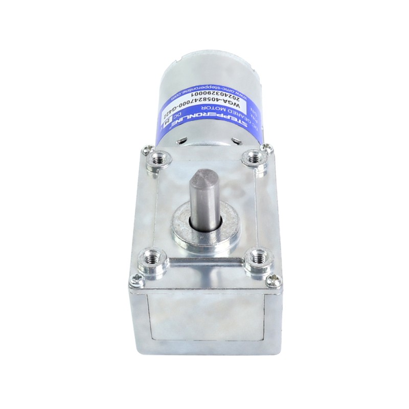 Geborstelde 24V DC motorreductor 30Kg.cm/12RPM met 422:1 wormwielkast - WGA-4058247000-G422 | StepperOnline